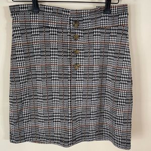Ardene Houndstooth Mini Skirt Size Medium